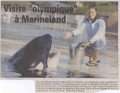 Nice Matin - Laure Manaudou septembre 2004